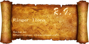 Ringer Ilona névjegykártya